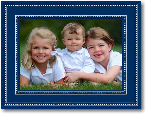 Digital Holiday Photo Cards by Boatman Geller - Beaded Navy (Small)