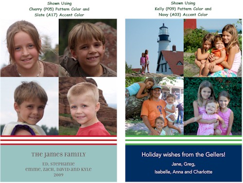 Create-Your-Own Digital Holiday Photo Cards by Boatman Geller (Ribbon Stripe û 4 Photo)