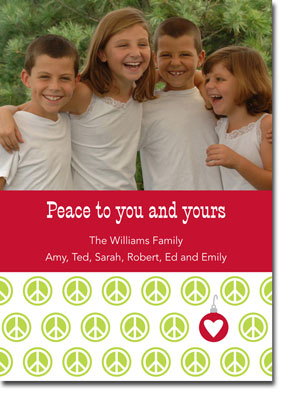 Digital Holiday Photo Cards by Boatman Geller - Peace Repeat Holiday