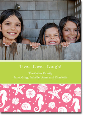 Digital Holiday Photo Cards by Boatman Geller - Jetties Pink Digital Holiday Photo Cards by Boatman Geller - Jetties Pink