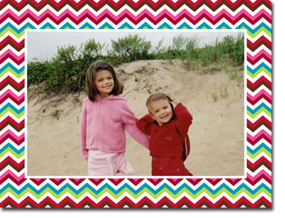 Holiday Photo Mount Cards by Boatman Geller - Chevron Holiday