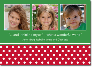Create-Your-Own Digital Holiday Photo Cards by Boatman Geller (Polka Dot - 3 Photo)