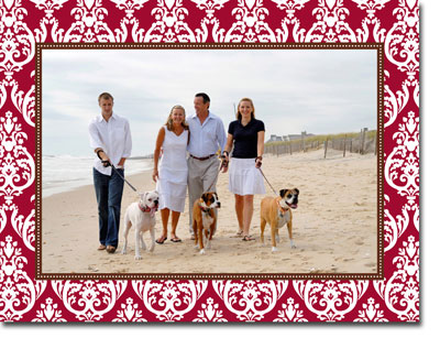 Create-Your-Own Holiday Photo Mount Cards by Boatman Geller (Madison Damask)