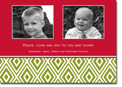 Create-Your-Own Digital Holiday Photo Cards by Boatman Geller (Mod Diamond - 2 Photo)