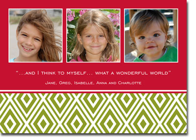 Create-Your-Own Digital Holiday Photo Cards by Boatman Geller (Mod Diamond - 3 Photo)