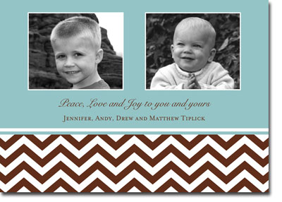 Create-Your-Own Digital Holiday Photo Cards by Boatman Geller (Chevron - 2 Photo)