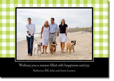 Create-Your-Own Digital Holiday Photo Cards by Boatman Geller (Classic Check - 1 Photo)