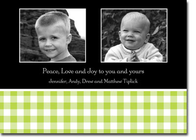 Create-Your-Own Digital Holiday Photo Cards by Boatman Geller (Classic Check - 2 Photo)