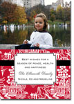 Digital Holiday Photo Cards by Boatman Geller - Chinoiserie Red