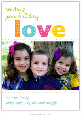 Digital Holiday Photo Cards by Boatman Geller - Love Dot