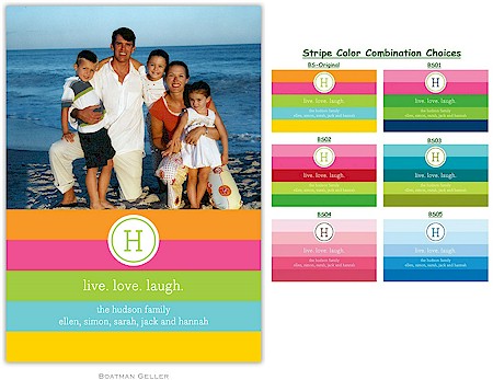 Digital Holiday Photo Cards by Boatman Geller - Bold Stripe