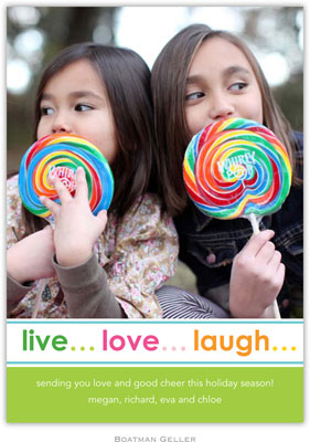 Digital Holiday Photo Cards by Boatman Geller - Live Love Laugh