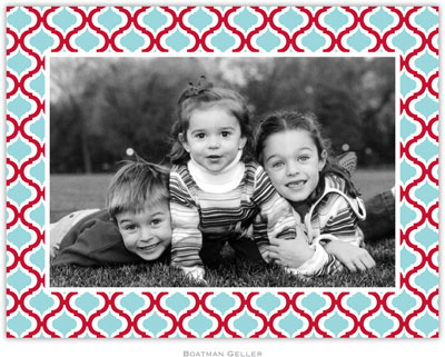 Holiday Photo Mount Cards by Boatman Geller - Kate Red & Teal