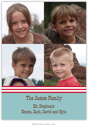 Digital Holiday Photo Cards by Boatman Geller - Ribbon Stripe - Cherry & Slate Digital Holiday Photo Cards by Boatman Geller - Ribbon Stripe - Cherry & Slate