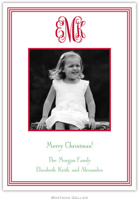 Digital Holiday Photo Cards by Boatman Geller - Grand Border Cherry Digital Holiday Photo Cards by Boatman Geller - Grand Border Cherry