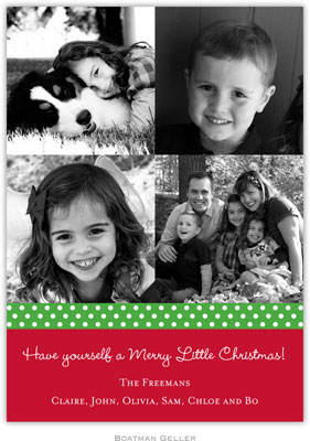 Digital Holiday Photo Cards by Boatman Geller - Polka Dot Ribbon - Pine & Cherry Digital Holiday Photo Cards by Boatman Geller - Polka Dot Ribbon - Pine & Cherry