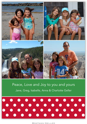 Create-Your-Own Digital Holiday Photo Cards by Boatman Geller (Polka Dot)