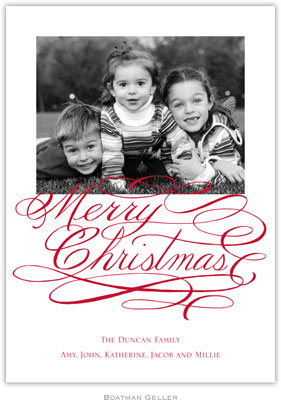 Digital Holiday Photo Cards by Boatman Geller - Merry Christmas Script Digital Holiday Photo Cards by Boatman Geller - Merry Christmas Script