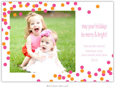Digital Holiday Photo Cards by Boatman Geller - Confetti Pink & Orange (1 Photo) Digital Holiday Photo Cards by Boatman Geller - Confetti Pink & Orange (1 Photo)