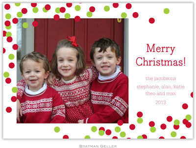Digital Holiday Photo Cards by Boatman Geller - Confetti Red & Green (1 Photo) Digital Holiday Photo Cards by Boatman Geller - Confetti Red & Green (1 Photo)