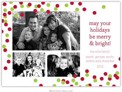 Digital Holiday Photo Cards by Boatman Geller - Confetti Red & Green (3 Photos) Digital Holiday Photo Cards by Boatman Geller - Confetti Red & Green (3 Photos)