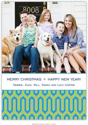 Digital Holiday Photo Cards by Boatman Geller - Blaine Turquoise Digital Holiday Photo Cards by Boatman Geller - Blaine Turquoise