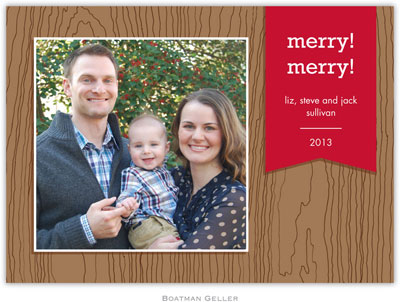 Digital Holiday Photo Cards by Boatman Geller - Faux Bois Cherry Digital Holiday Photo Cards by Boatman Geller - Faux Bois Cherry