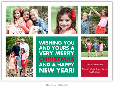 Digital Holiday Photo Cards by Boatman Geller - Christmas Wishes Emerald (5 Photos) Digital Holiday Photo Cards by Boatman Geller - Christmas Wishes Emerald (5 Photos)