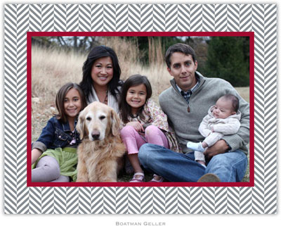 Create-Your-Own Digital Holiday Photo Cards by Boatman Geller (Herringbone - 1 Photo)