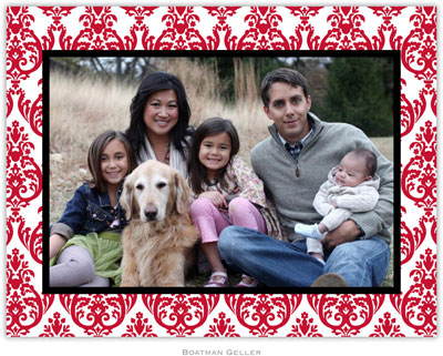 Create-Your-Own Holiday Photo Mount Cards by Boatman Geller (Madison Damask Reverse)