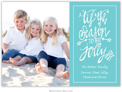 Digital Holiday Photo Cards by Boatman Geller - Tis the Season Teal (1 photo) Digital Holiday Photo Cards by Boatman Geller - Tis the Season Teal (1 photo)