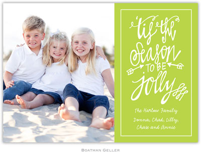Digital Holiday Photo Cards by Boatman Geller - Tis the Season Lime (1 photo) Digital Holiday Photo Cards by Boatman Geller - Tis the Season Lime (1 photo)
