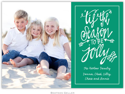 Digital Holiday Photo Cards by Boatman Geller - Tis the Season Emerald (1 photo)
