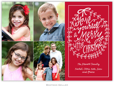 Digital Holiday Photo Cards by Boatman Geller - Merry Little Christmas Cherry (4 photos)