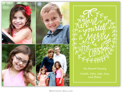 Digital Holiday Photo Cards by Boatman Geller - Merry Little Christmas Lime (4 photos) Digital Holiday Photo Cards by Boatman Geller - Merry Little Christmas Lime (4 photos)