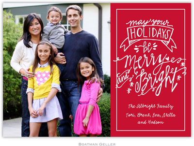 Digital Holiday Photo Cards by Boatman Geller - Merry & Bright Cherry (1 photo) Digital Holiday Photo Cards by Boatman Geller - Merry & Bright Cherry (1 photo)