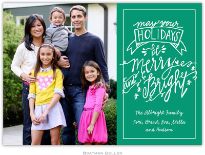 Digital Holiday Photo Cards by Boatman Geller - Merry & Bright Emerald (1 photo) Digital Holiday Photo Cards by Boatman Geller - Merry & Bright Emerald (1 photo)