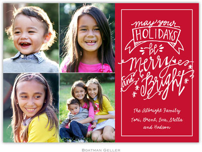 Digital Holiday Photo Cards by Boatman Geller - Merry & Bright Cherry (4 photos) Digital Holiday Photo Cards by Boatman Geller - Merry & Bright Cherry (4 photos)
