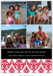 Create-Your-Own Digital Holiday Photo Cards by Boatman Geller (Madison Damask Reverse - 4 Photos)