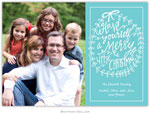 Digital Holiday Photo Cards by Boatman Geller - Merry Little Christmas Teal (1 photo)