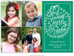 Digital Holiday Photo Cards by Boatman Geller - Merry Little Christmas Emerald (4 photos)