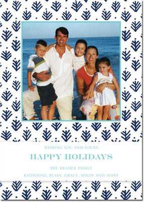 Digital Holiday Photo Cards by Boatman Geller - Sprig Navy