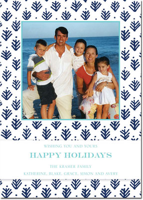 Digital Holiday Photo Cards by Boatman Geller - Sprig Navy Digital Holiday Photo Cards by Boatman Geller - Sprig Navy