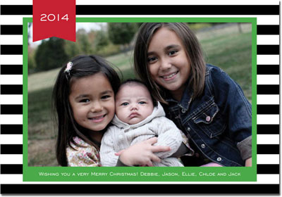 Digital Holiday Photo Cards by Boatman Geller - Jackie Stripe Black Digital Holiday Photo Cards by Boatman Geller - Jackie Stripe Black