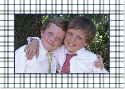 Digital Holiday Photo Cards by Boatman Geller - Miller Check Gray & Blue Digital Holiday Photo Cards by Boatman Geller - Miller Check Gray & Blue