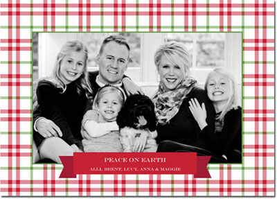 Digital Holiday Photo Cards by Boatman Geller - Miller Check Red & Green Digital Holiday Photo Cards by Boatman Geller - Miller Check Red & Green