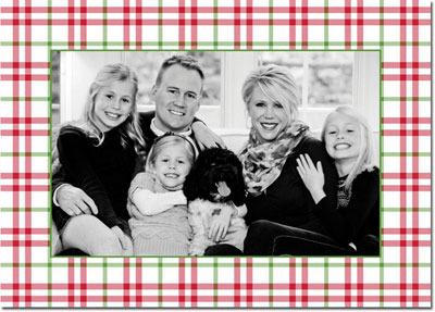 Digital Holiday Photo Cards by Boatman Geller - Miller Check Red & Green