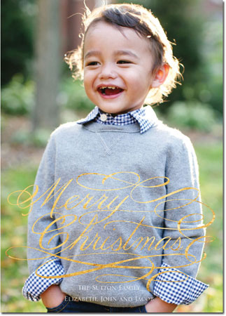 Digital Holiday Photo Cards by Boatman Geller - Merry Christmas Foil