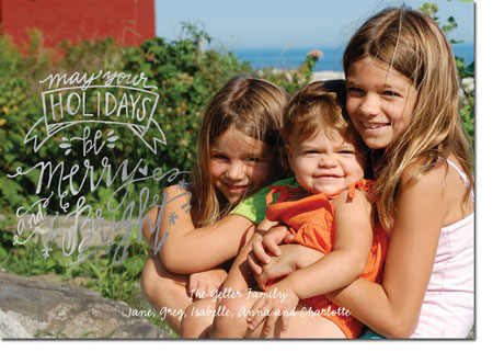 Digital Holiday Photo Cards by Boatman Geller - Merry & Bright Foil