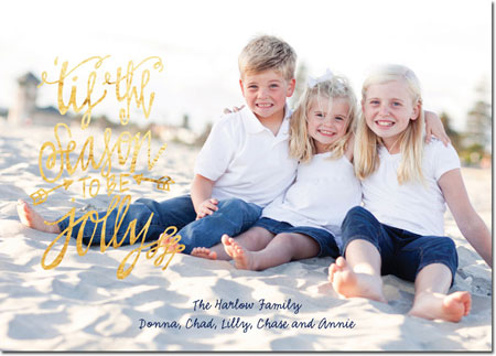 Digital Holiday Photo Cards by Boatman Geller - Tis the Season Foil